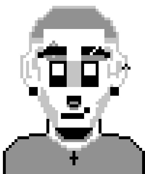 [05bc77] River Character Grayscale
