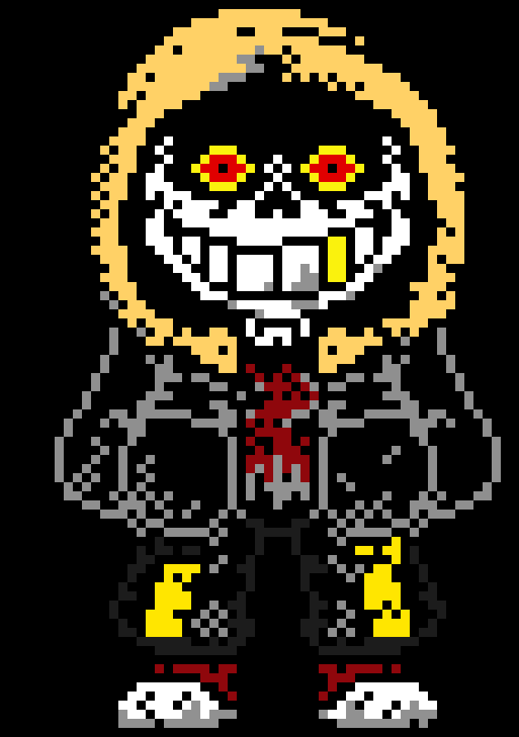 [93743a] Mirrored Psychopathy Phase 2 dustfell using Mirrored Insanity phase 2 dust sans sprite