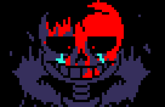 [7ce906] *(Demented goes to where twilight is.) -HorrorTale Sans