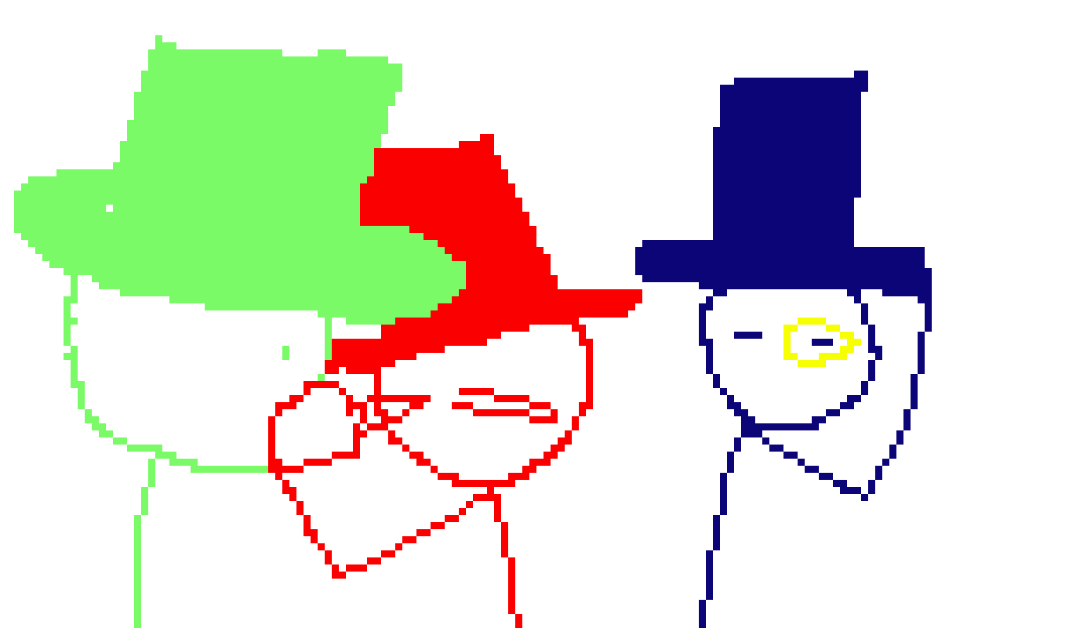 [f92a4a] The three hatiteers.