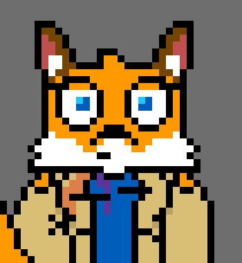 [6d74d1] I typed in "SnowyFoxlinn" in images and my old sprite showed up. God, I can't believe this was my sprite. Back before I gave her hair and a robe... -Foxlynn