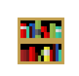 [9c6175] Minecraft bookshelf 