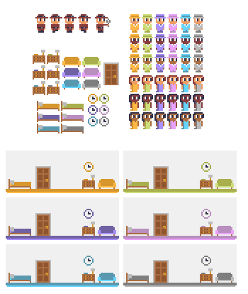 [75665e] Detective Game Sprite Sheet
