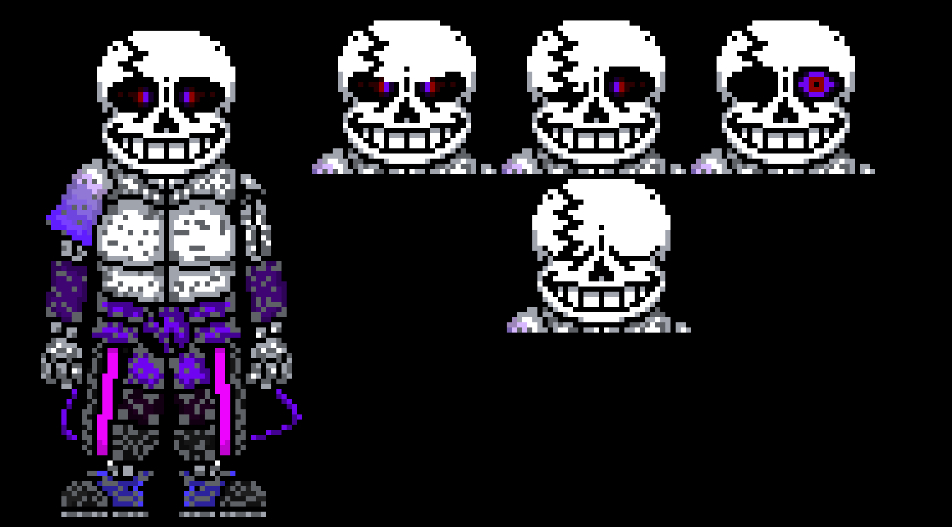 [63f517] Dust Purple Sans Sprite sheet