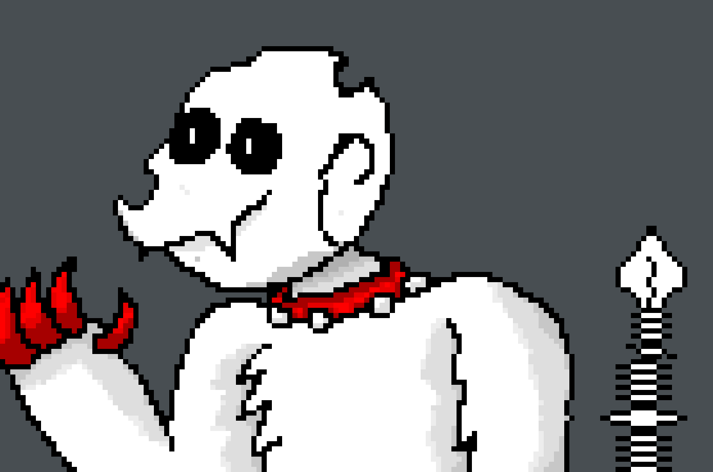 Looks fucking horrid... Yet it`s a W.I.P, of skeletal Terrie... I`d continue it yet sadly Terrie, killed off his character...
