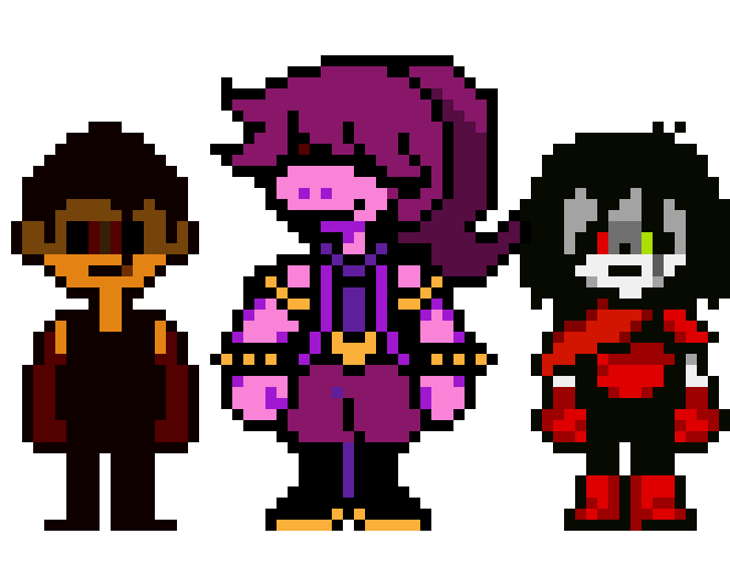 [6c26bc] Blood in Deltarune AU Characters (Darkworld)