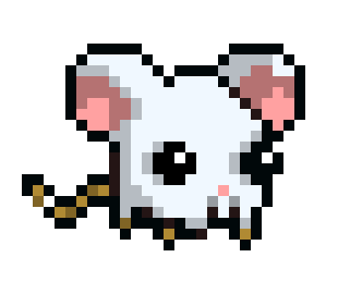 [6c6268] white pixel mouse