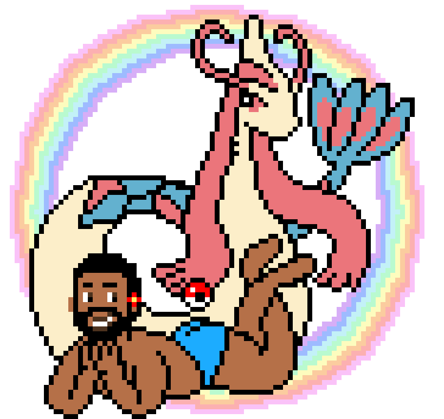[e9e671] Kevan & Milotic ( Rainbow no Hearts flower)
