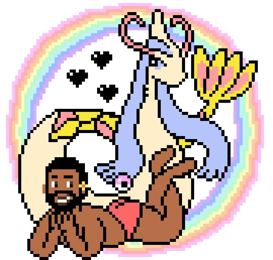 [e9e671] Kevan & Milotic ( Light hearts shinyRainbowHearts flower)