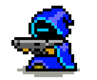 Blue gunner (hood)