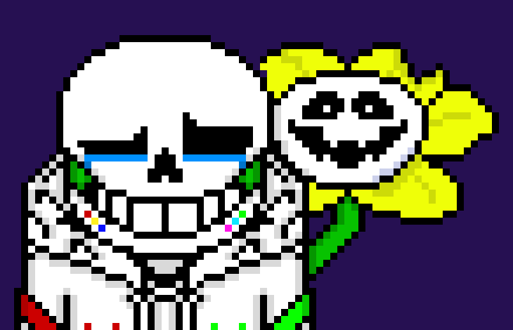 [00fc8a] *flowey tightens a vine that's wrapped around Multi's soul, making it crack a bit* Flowey: back away, or you'll have a pile of dust as a puppet