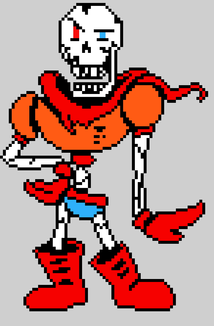 [68dafd] bleedingtale Papyrus sprite