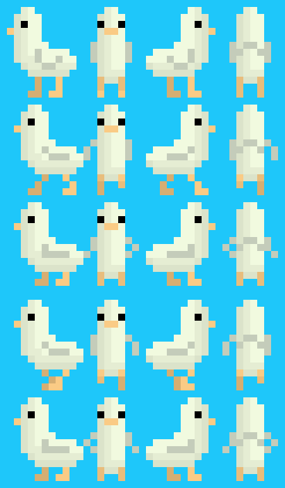 [61486f] All main Chimkin sprites walk