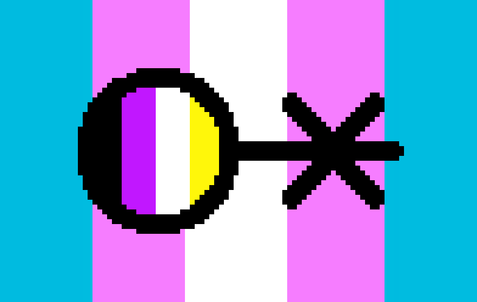 [d45a21] Non-Binary+Transgender Symbol