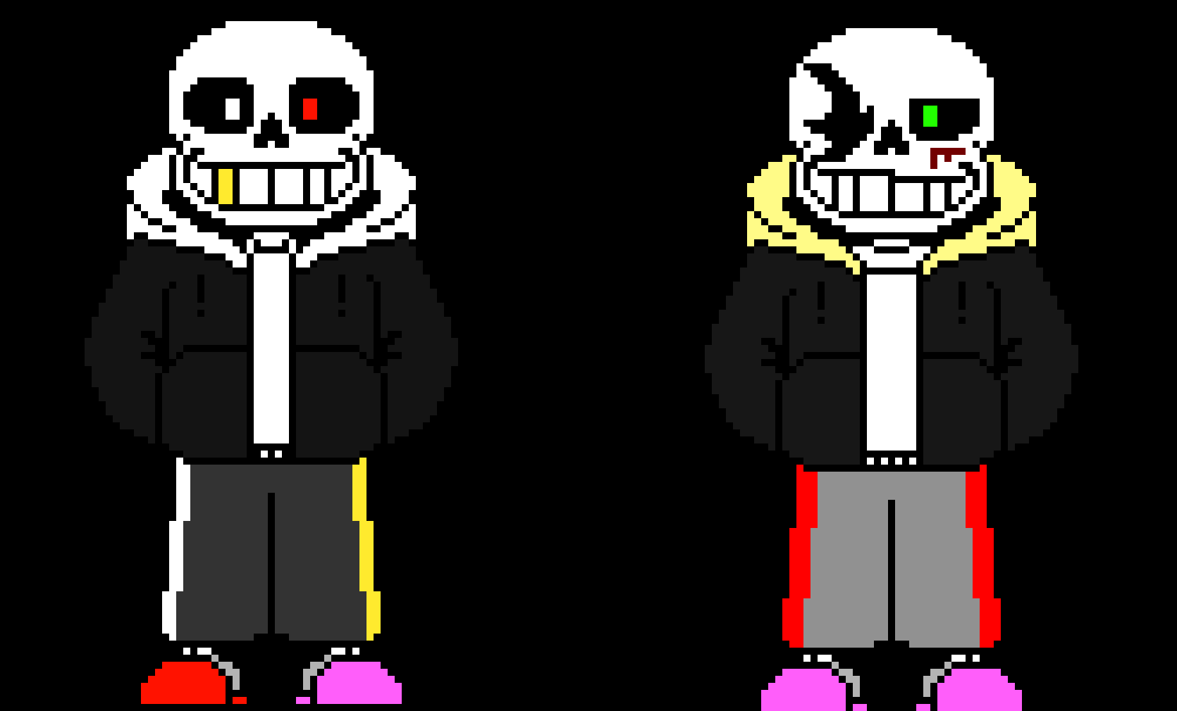 caftar and  haydens version of a sans we made called limit breaker sans (i cant think of names *insert sad face*) 