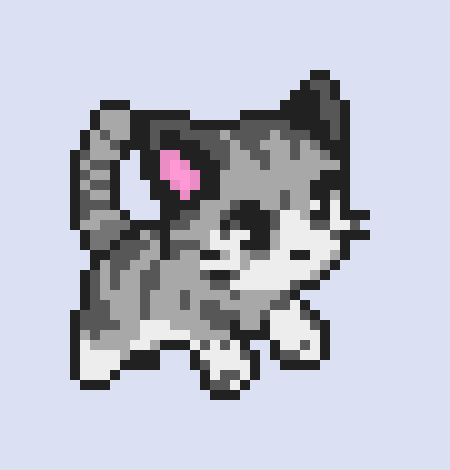 [9664c4] Cute Cat Grey