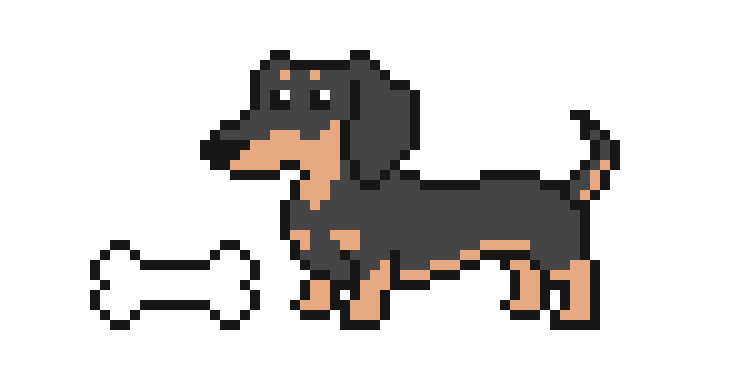 [aa4da3] Dachshund Pixel Art