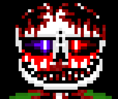 [57dac4] The Satsujinki attacked Horror Sans. Ofcourse Horror Sans attacked back, causing a upbringing of chaos and destruction upon the two. Meanwhile, the Human saw this as an opportunity to flee and kill some monsters. After a rough and intense battle, Horror won. Though he gained a few injuries whilst existing ones worsened. He gained alot of LOVE and DETERMINATION, he felt immense power rushing through his bones. Though after awhile of this great feeling, agony struck. He started growing significantly to the point of 6 foot and 2 inches.