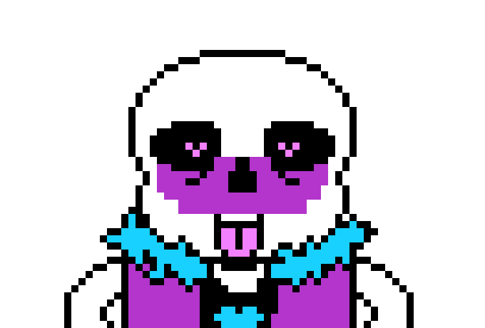 blocks the gaster blaster with an shield *