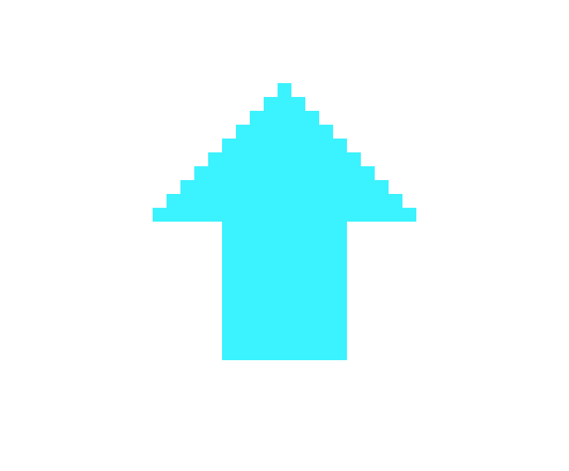 [8e2071] Neon Blue Pixel Arrow