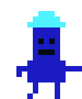 [bbf607] Blue Player Walking Right