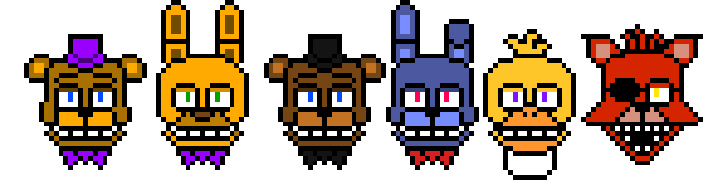 FNAF 2 Un-Withered Animatronics V4 [King Squid Edit]