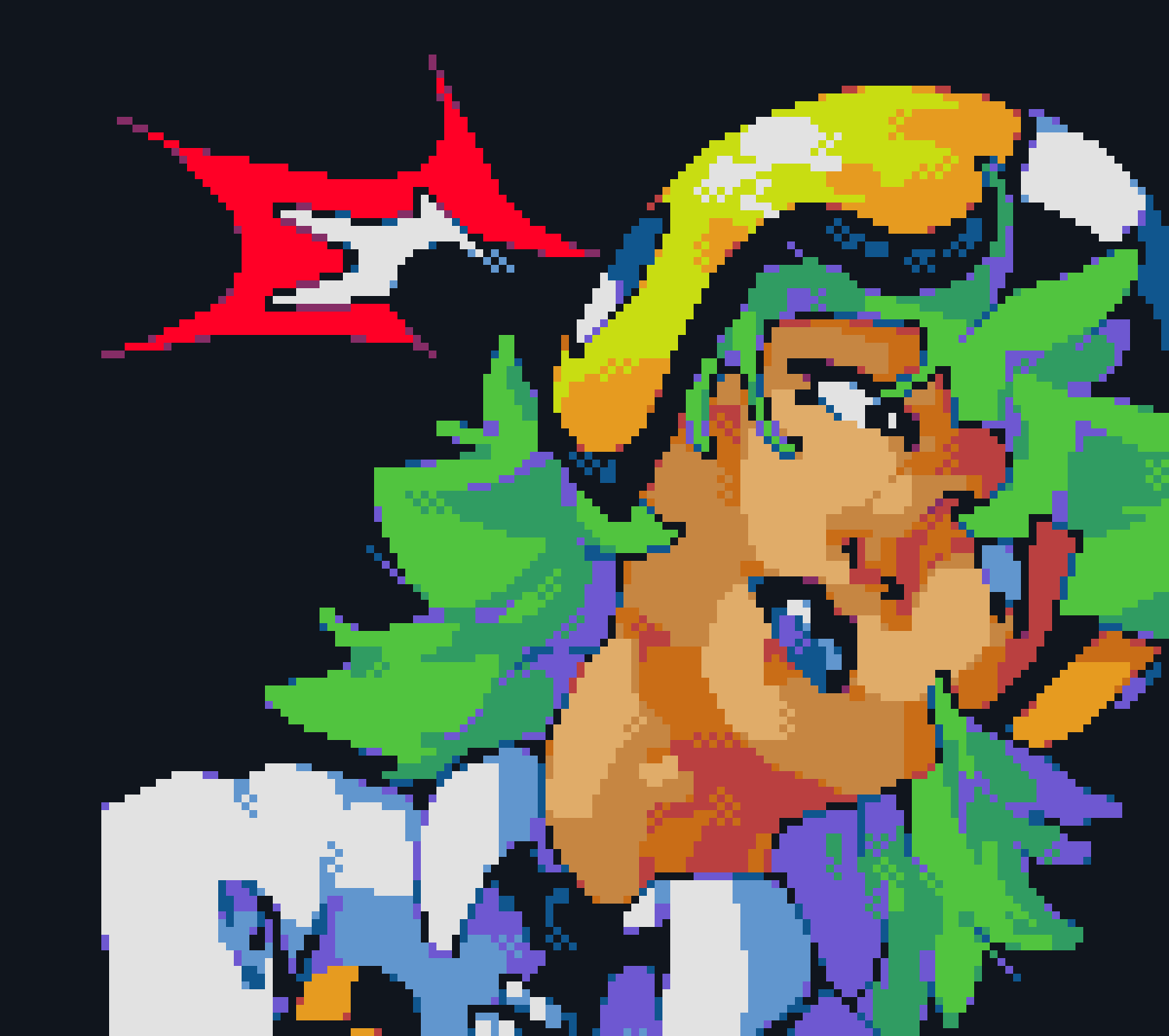 [8426a8] i remember now there was this crazy good pixel artist burokku-san but they were a foreigner and spoke broken english so they rarely ever posted