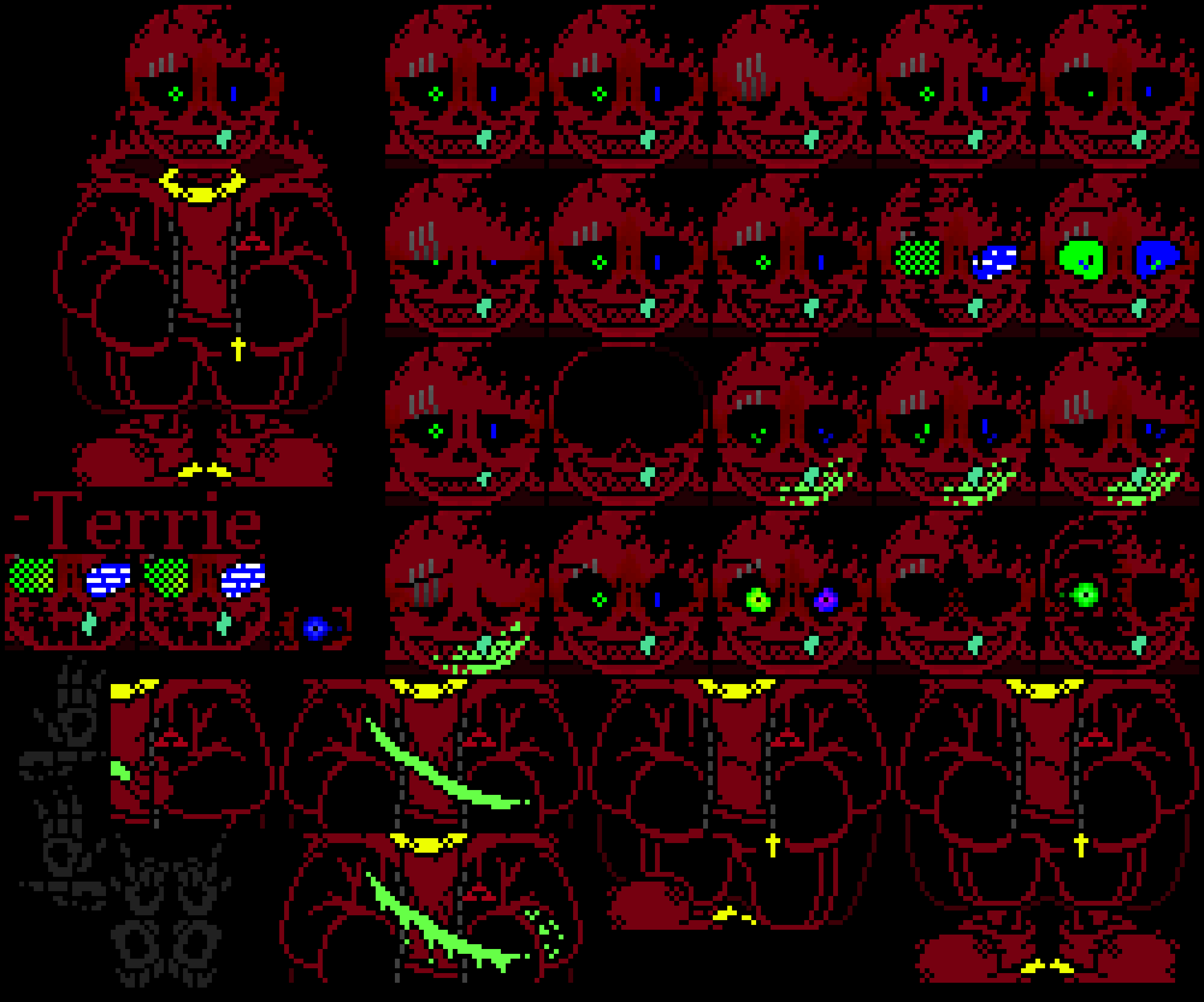 "Rework!Classic!Warped!ArraFell Sans | Sprite sheet... Updated.... Fucking- Again... -Terrie