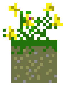 [b57d87] grass+yello flower