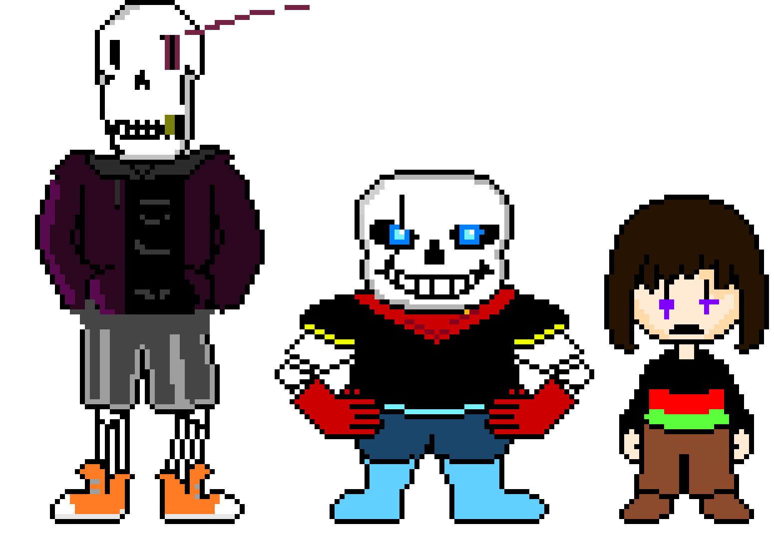 SwapFell Sans,Papyrus, and Chara  (HD)