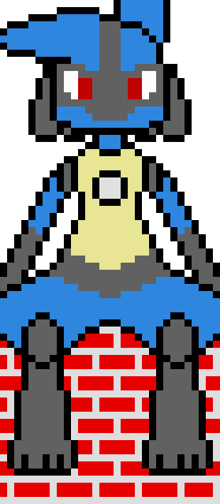 [9664c4] Lucario on a wall