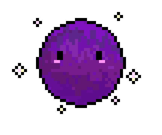 kawaii purple planet