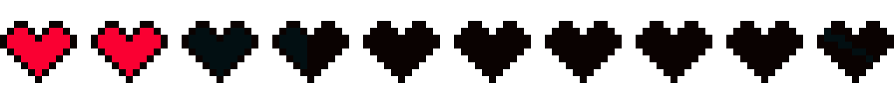 [525ba5] Minecraft health bar. 