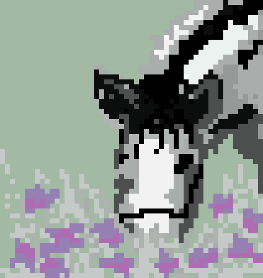 [9664c4] Horse eating flowers