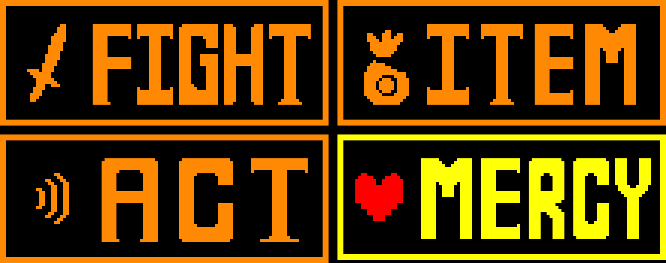 Undertale Battle buttons #usemercy