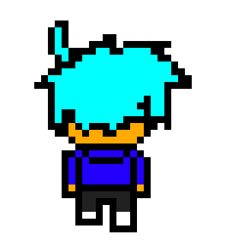 [62a4b2] Blue sprite back walk 2