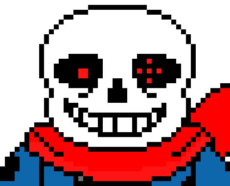 takes the hits then blaster fires at the blue scarf sans sending him to a wall then appears front of error sans stabbing him in the shoulder * 
