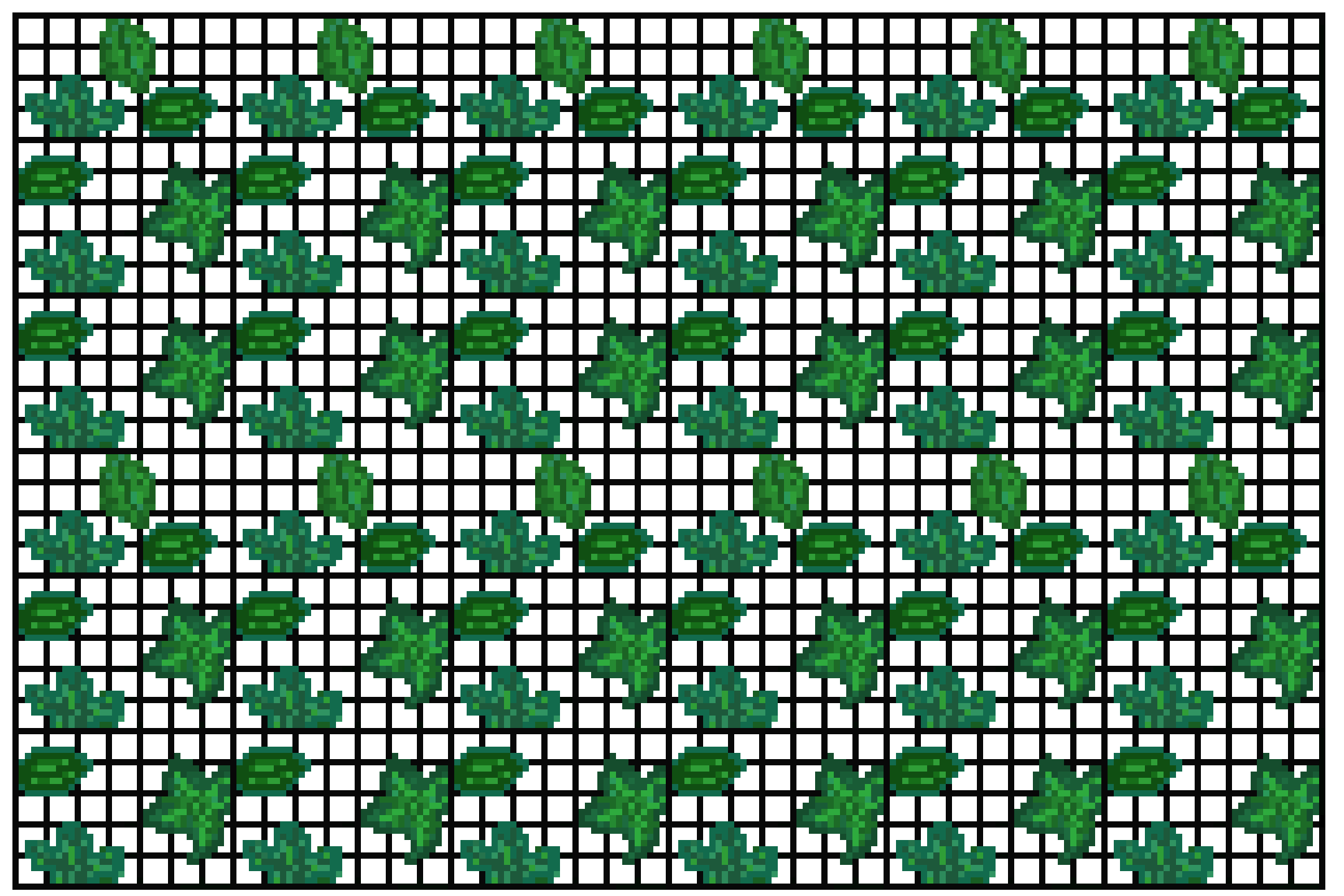 [9664c4] Grid with Leaves