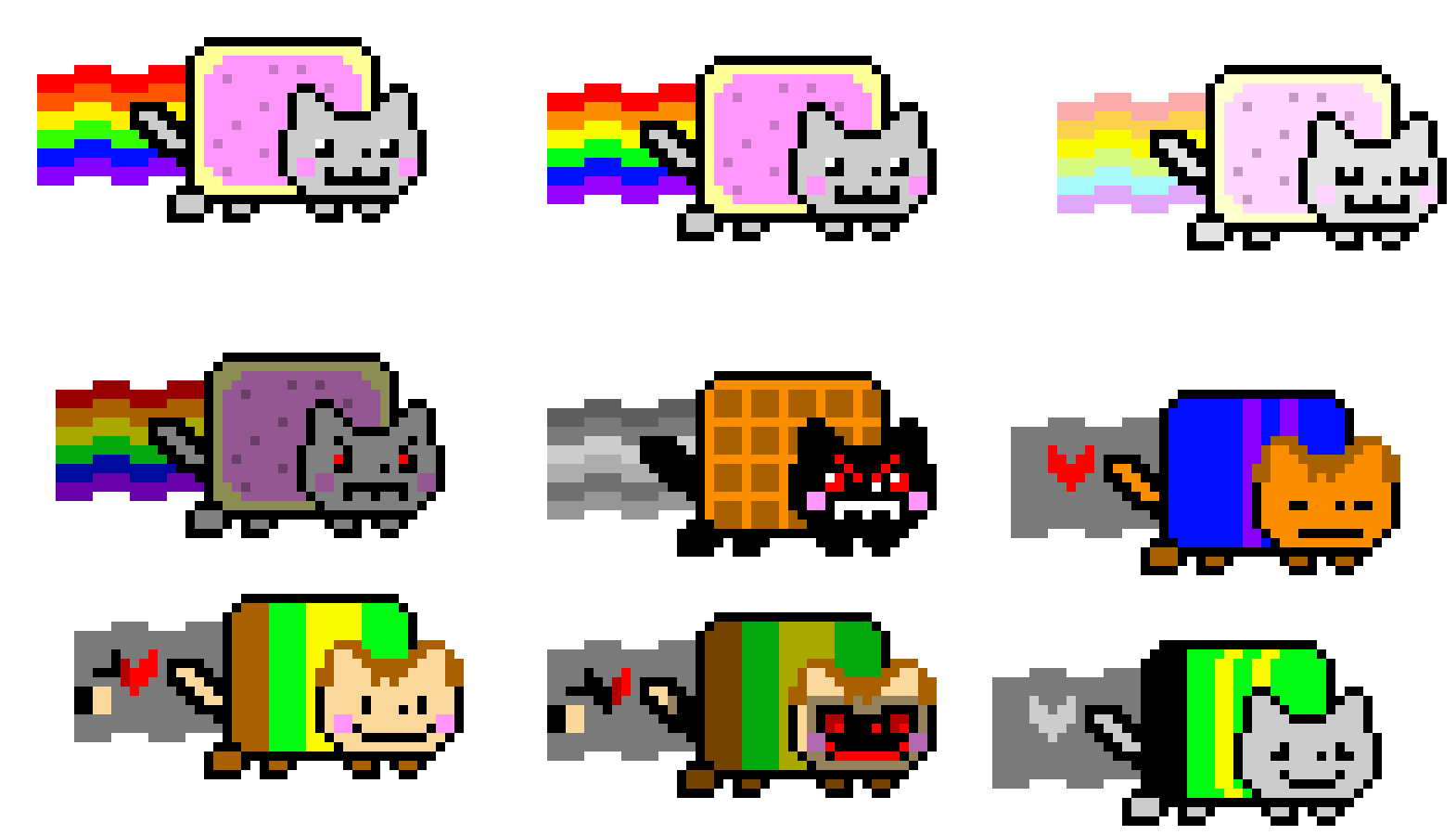 Nyan cat different versions (Part 1)