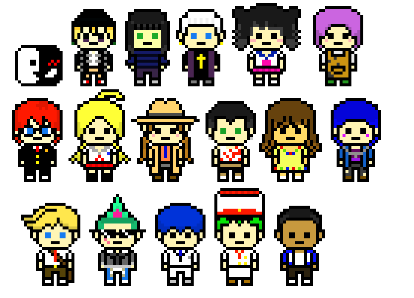 [46a12e] Grand Danganronpa: Values of Despair Character Sprites