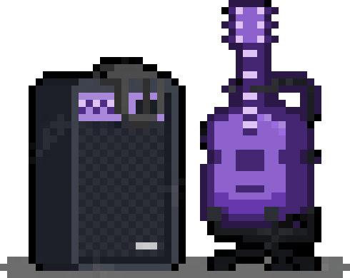 [9b9cad] guitar pixel art