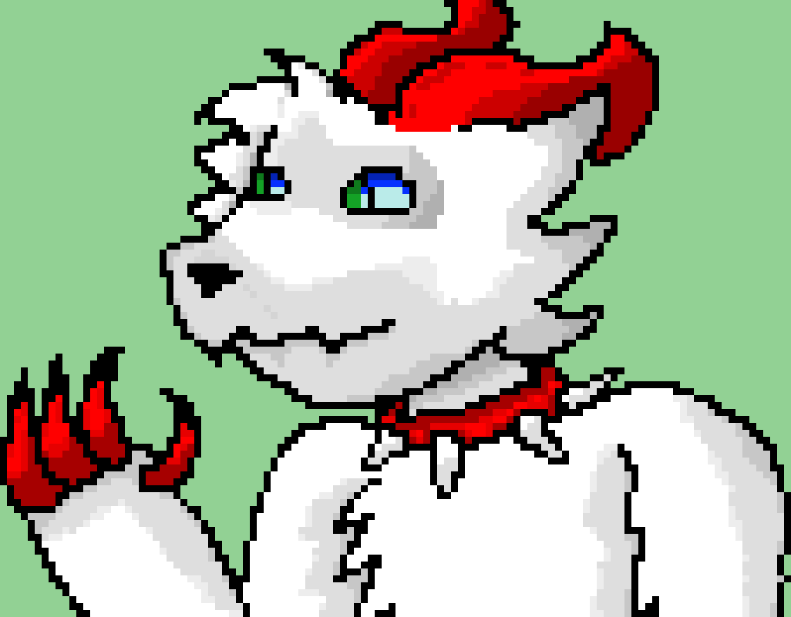 [63ceb7] -He just holds onto it... A STRONG, aura of demonic magic, lingers off of it- [[I`m not drawing it in his paw... Too many hex, colours...]]
