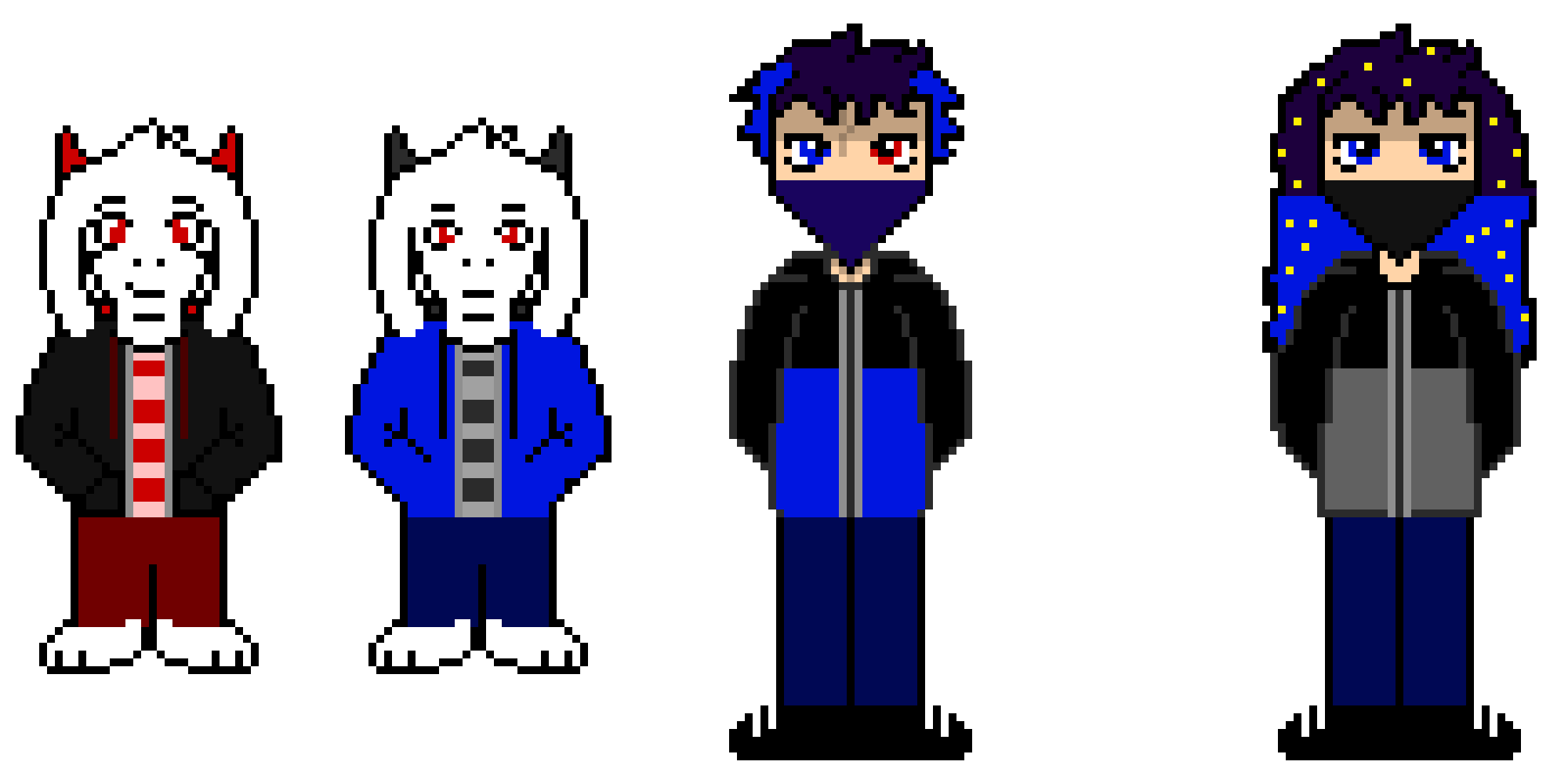 Axel and sapphire with there goat forms
