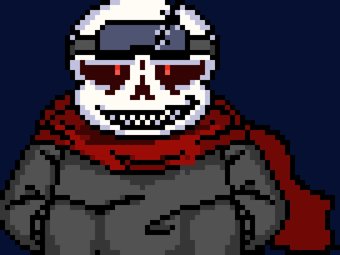 [0b51d0] -insert turning to regular Skeld- *You better not be causing any bullshit. [Fell!Skeld]
