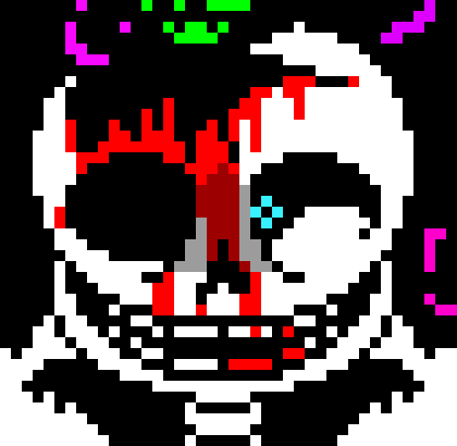[7ce906] *(Bones shoot everywhere at every direction from Demented.)-HorrorTale Sans