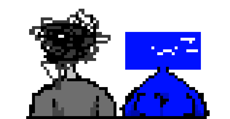 [642ddd] mr.grey man and mrs.blue screen 