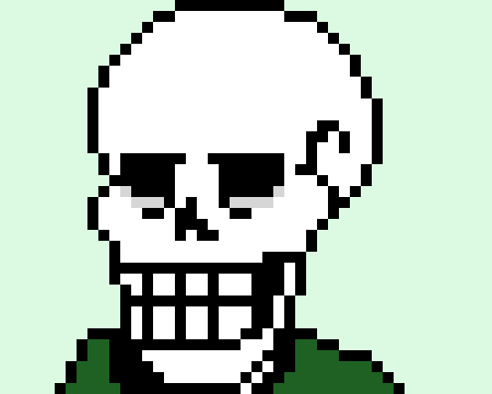 no seriously answer my fucking question did you seriously use this old version of my character just to reference me turning derpy and goopi into sans and papyrus?