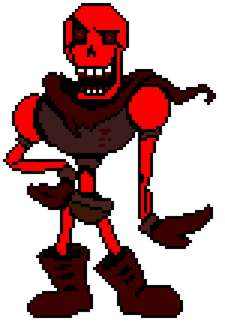 [9fe57f] Underdown  The Great blood Papyrus  pose sprite