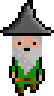 [bb0007] Pixel Wizard Green Walking AniF2