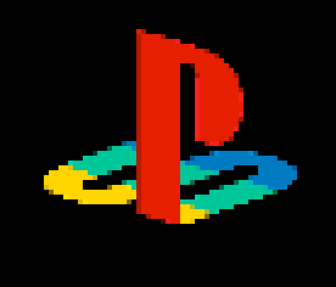 PlayStation 1 Logo Pixelated